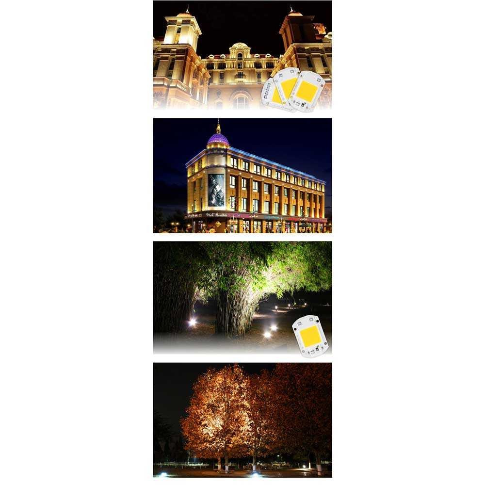 Chip Lampu COB LED Floodlight Spotlight 220V Outdoor Indoor Lamp Decorative Light 20Watt Warm White