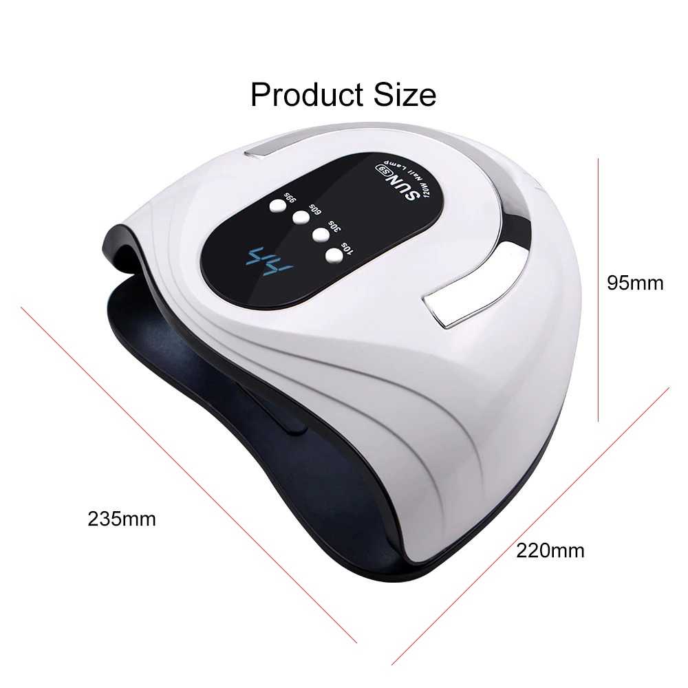 Nail Dryer Mesin Pengering Kutek Kutex Kuku UV Ultraviolet LED Screen Display Smart Sensor 48W