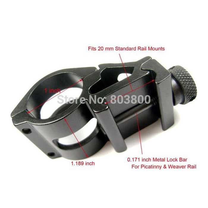 Bracket Senter Gun Mount Laser Pressure Steel Accessories Flashlight 254mm Portable