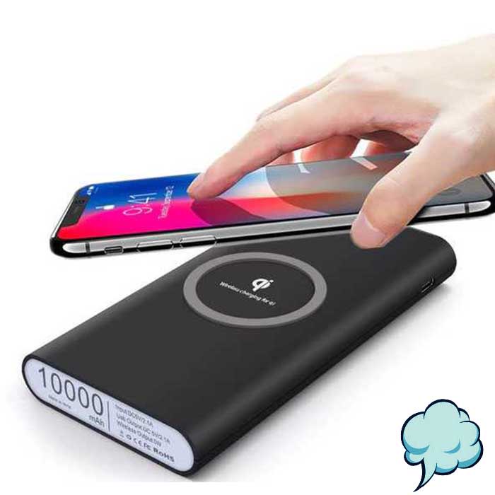 [COD] Power Bank Qi Wireless Charging Pad 2 Port 2.1A 10000mAh Powerbank Dual Output USB 10000 mAh 20000mAh Aksesoris Smartphone