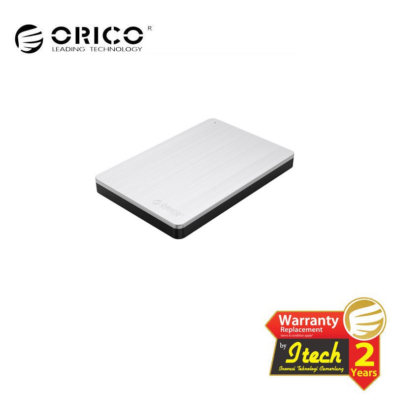 Casing Harddisk Eksternal Orico MD25U3 2.5 Inch SATA HDD SSD USB 3.0 Hard Drive Enclosure Silver