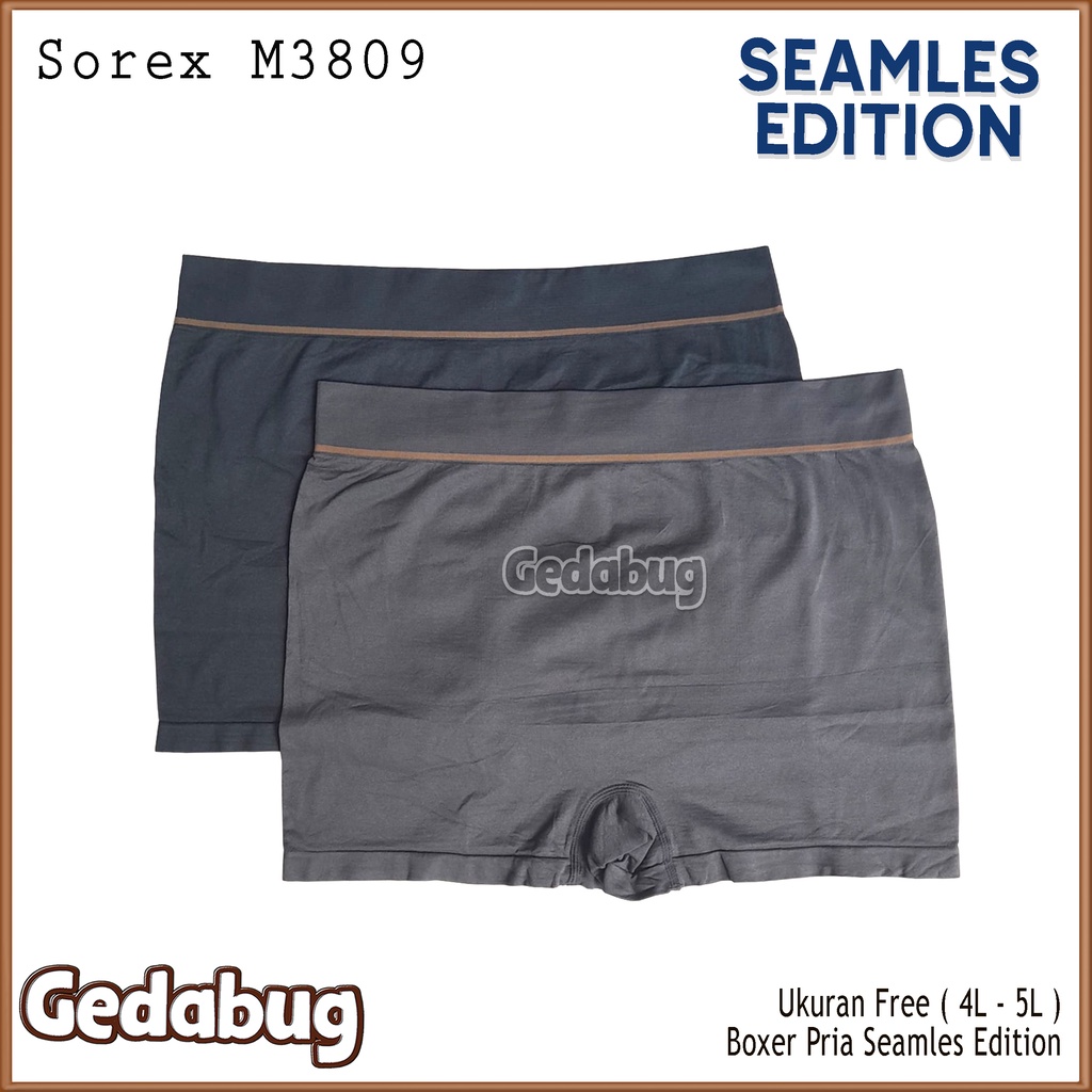 2 Pcs - CD Boxer Pria Sorex LK M3809 Extra Size | Celana dalam pria dewasa Seamles Edition | Gedabug