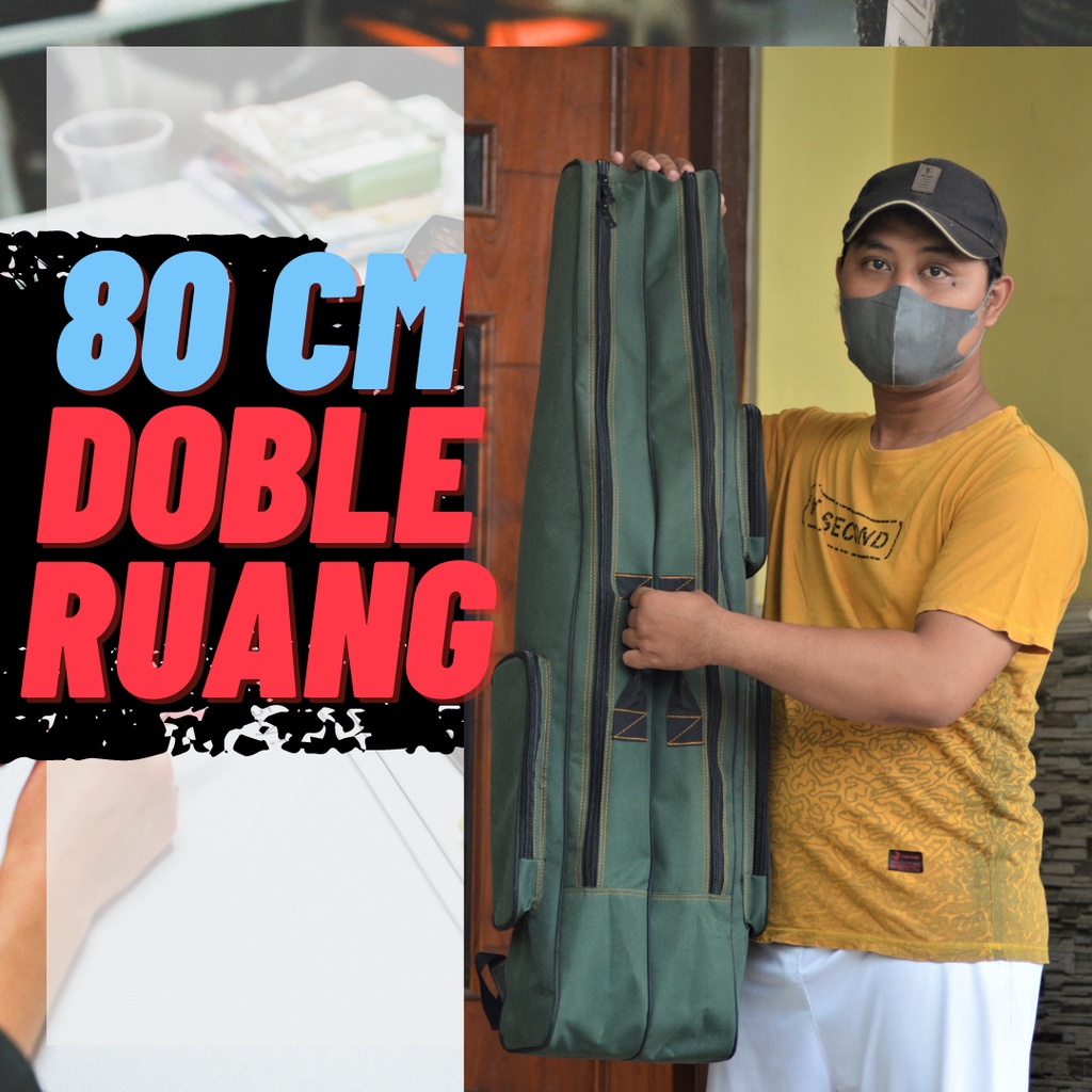 TAS PANCING ANTI-AIR 80CM |DUA SLOT /DUA KAMAR |BAHAN TEBAL DAN KUAT DARI KAIN TERPAL TRUK/PICK UP T