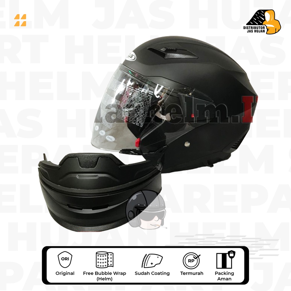 PENUTUP DAGU UNTUK HELM ZEUS 611C ORIGINAL HITAM DOFF SAJA