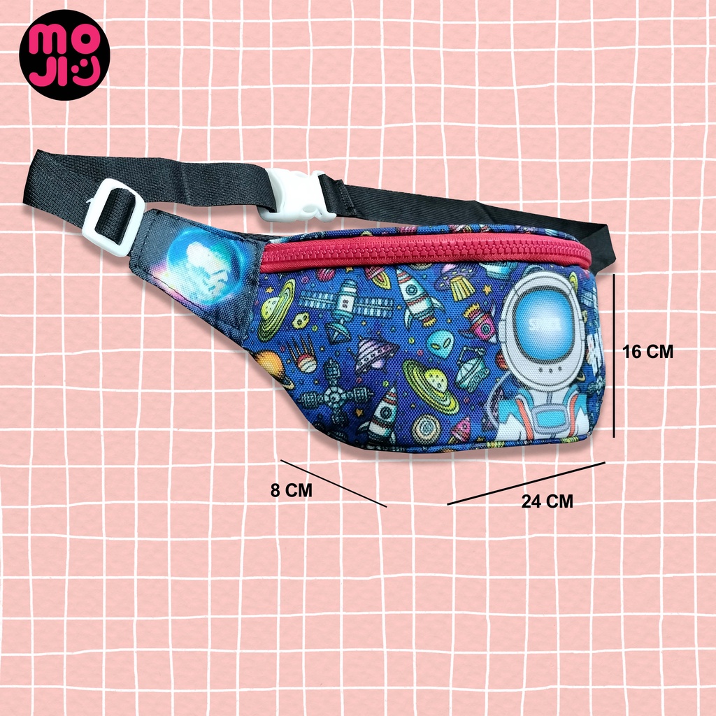 Tas Pinggang Anak Motif Astronot Tas karakter anak - Bumbag Anak usia 2-7 Tahun  - MOJI1