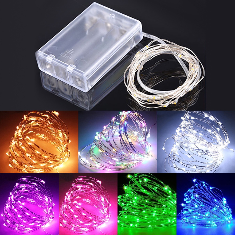 Lampu LED Tumblr 5 Meter 50LEDs Kawat Hias Baterai Waterproof Fairy Light Battery Powered