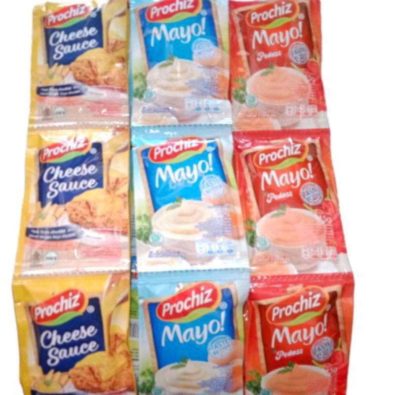 Prochiz Mayo Mayonnaise 1 Renceng 10 Sachet Original Spicy 15 gr (13 07 2023)