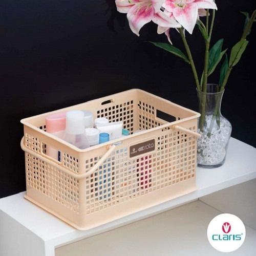 Claris 0597 Keranjang Plastik Nampan Serbaguna Handle Pegangan Tressa Basket