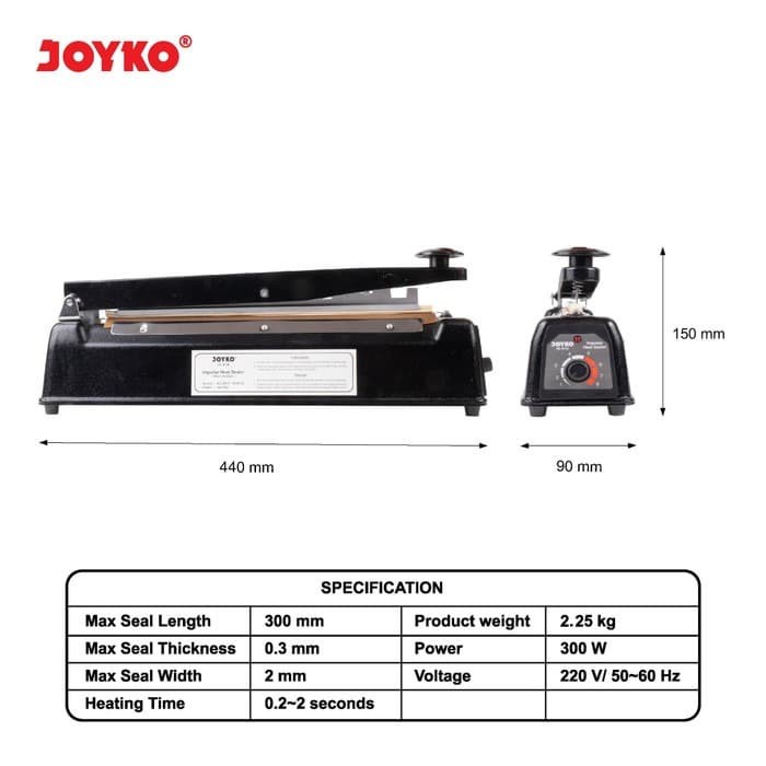 Impulse Heat Sealer Mesin Penyegel Joyko IS-916 Besi 30 cm