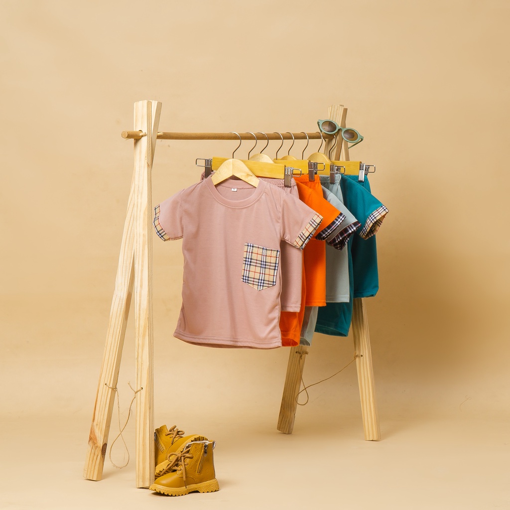 Top Kid Setelan Pendek Anak Rio Motif Kombinasi 2-9 Tahun 014