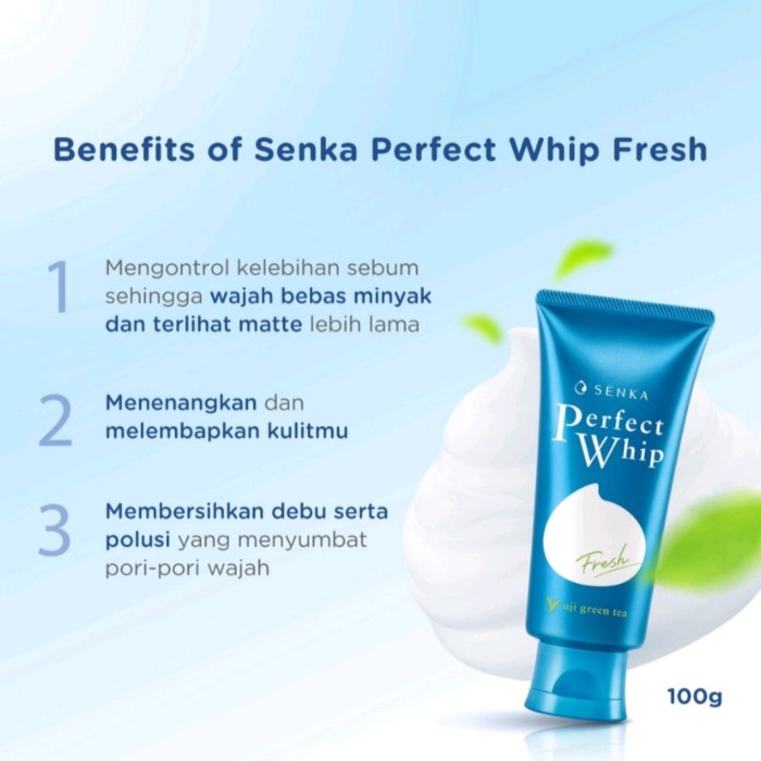 SENKA PERFECT WHIP FRESH ANTI SHINE FACIAL FOAM 100GR FACE WASH FRESH