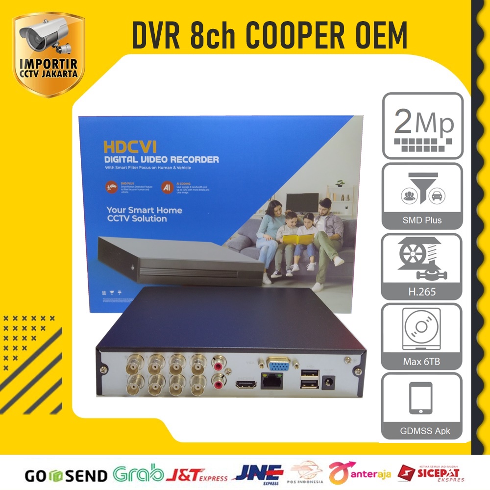 DVR 8CH COOPER OEM GDMSS DVR 8 CHANNEL CCTV