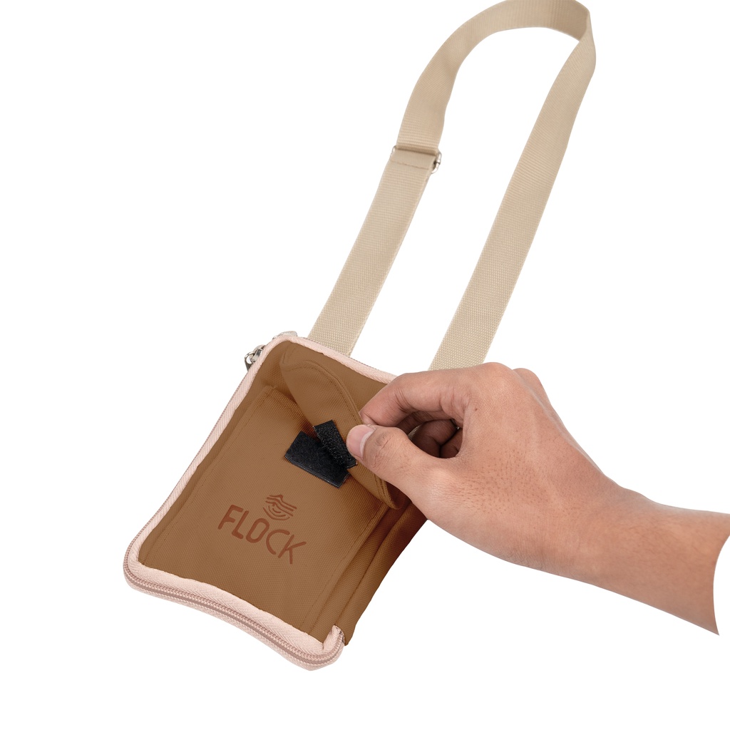 (New Product) FLOCK Sling Phone Bag- Caramel