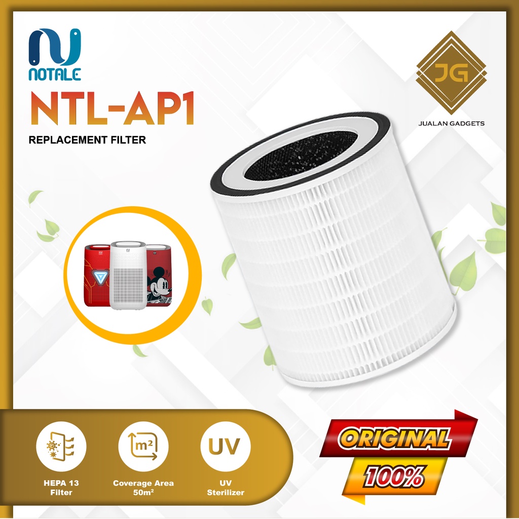 Hepa Filter Notale Air Purifier Ntl Ap1 Antibacterial Active Carbon Filter (filter cadangan)