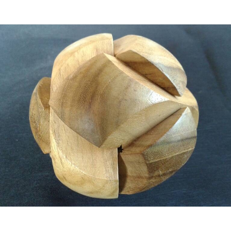 puzzle kayu jati bola S .mainan anak, dewasa , asah otak