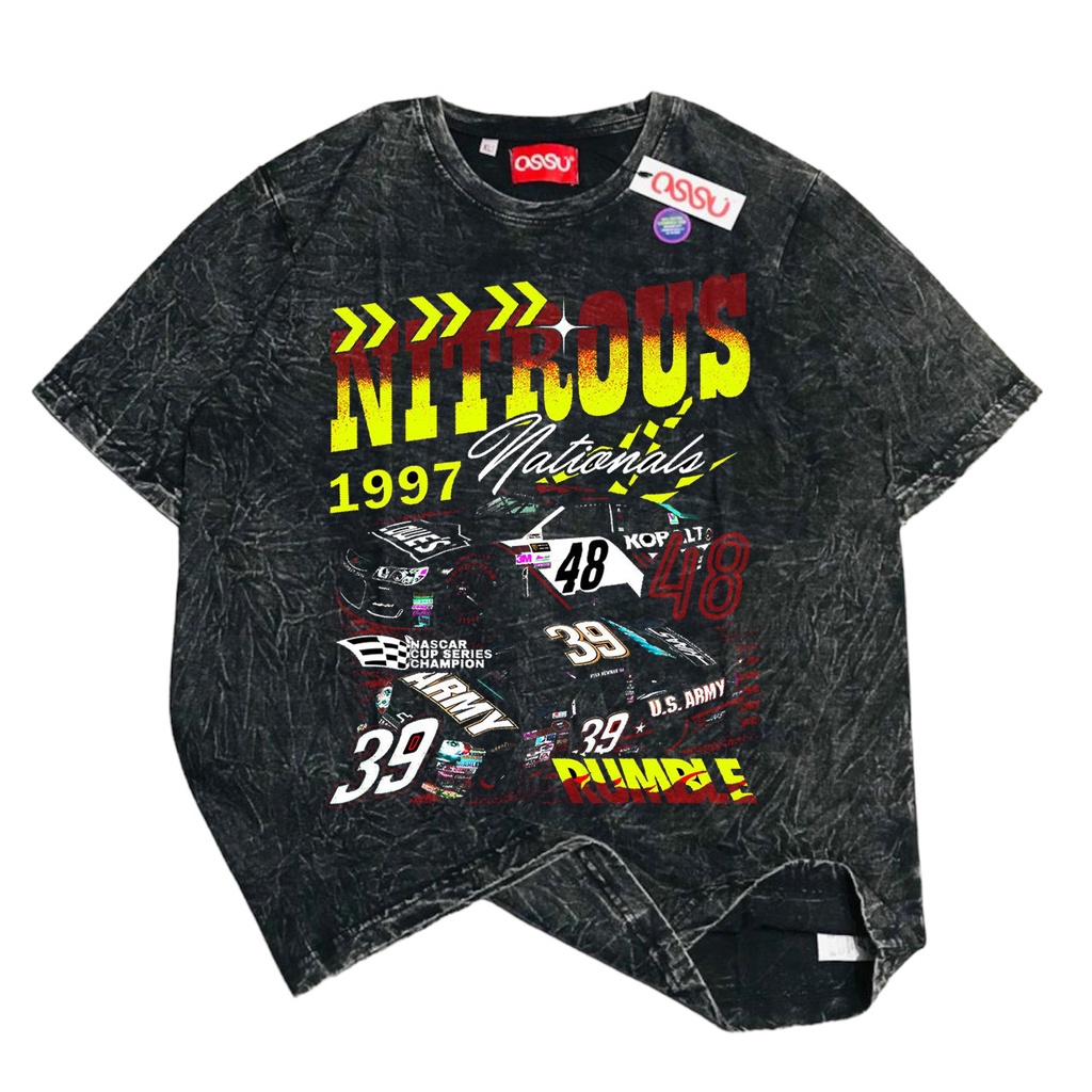 Ossu Tshirt Nascar NITROUS 1997 Vintage 90s | Kaos Vintage Nascar Dewasa | T shirt Kaos Nascar Vinta