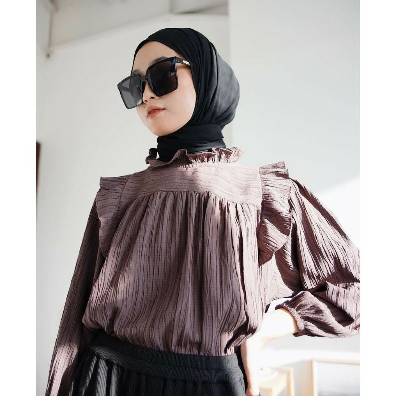 BLOUSE REMPEL CRINCLE WANITA // KANYA BLOUSE REMPEL WANITA