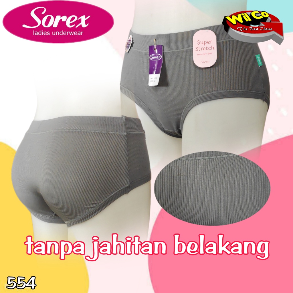 K554 - (Harga Per 1 Potong) CELANA DALAM PAKAIAN WANITA PAKAIAN DALAM SOREX SUPER STRETCH SIZE M - QL