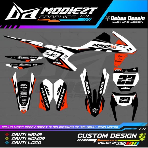 DECAL KTM 250 2015 - 2017/KTM SIXDAY STRIPING KTM 250 STRIPING FUL BODY