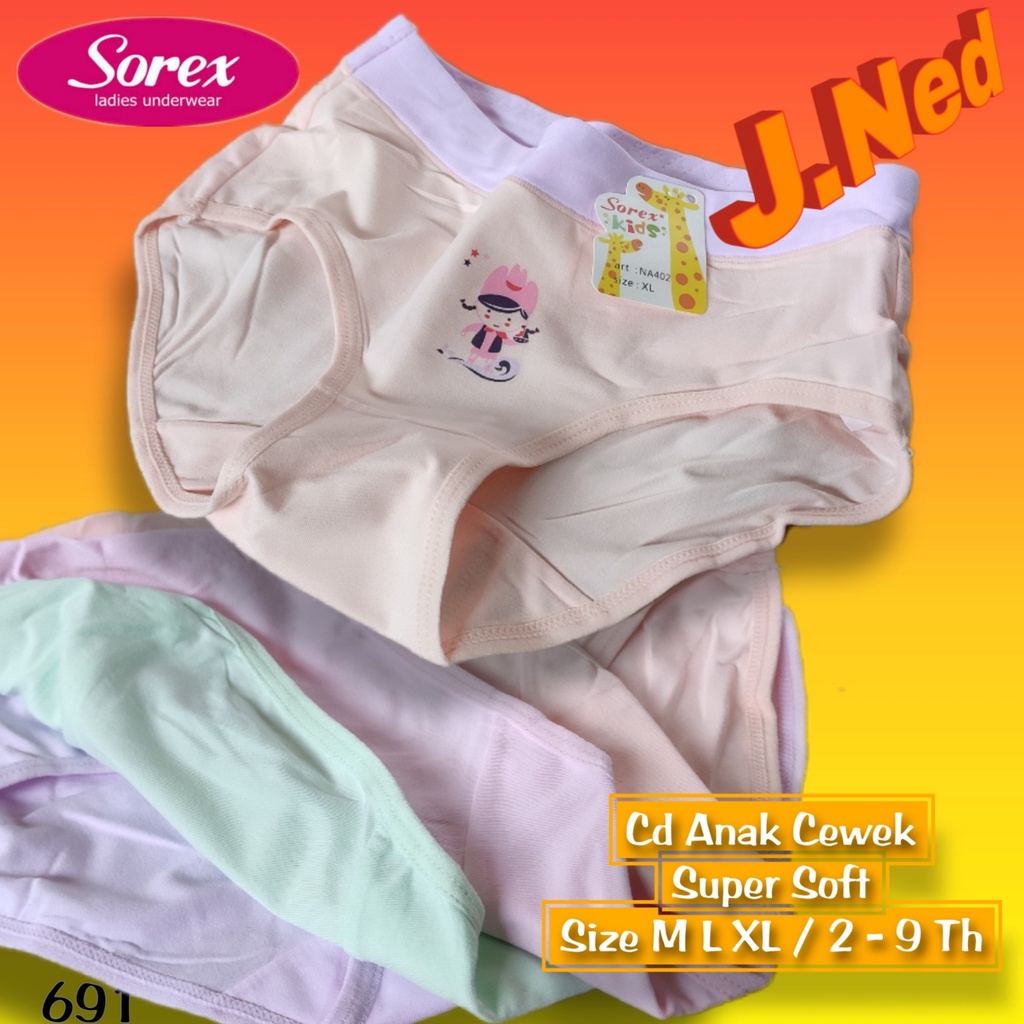 J691 CD  ANAK WANITA SOREX NA402 CD ANAK PEREMPUAN SOREX CELANA DALAM ANAK