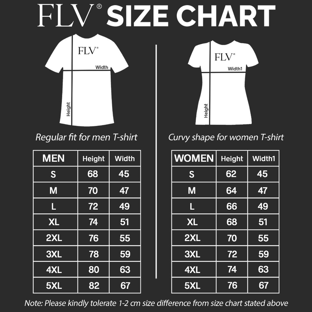 FLV T-shirt Kaos Katun Premium Cotton Combed murni