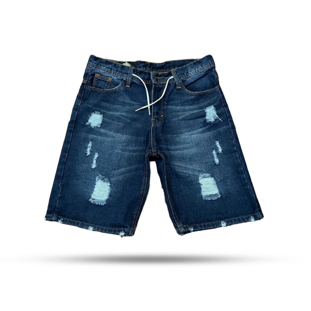 Celana Jeans Pria Pendek Sobek Slim Fit Size 27-38