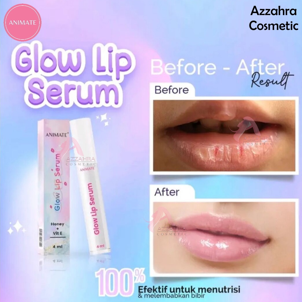 Animate Glow Lip Serum Honey+Vit E 4ml