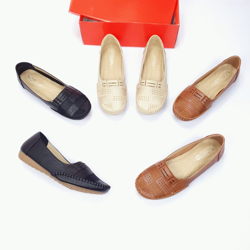 Norvid Sepatu Wanita Flat Slip On B1002