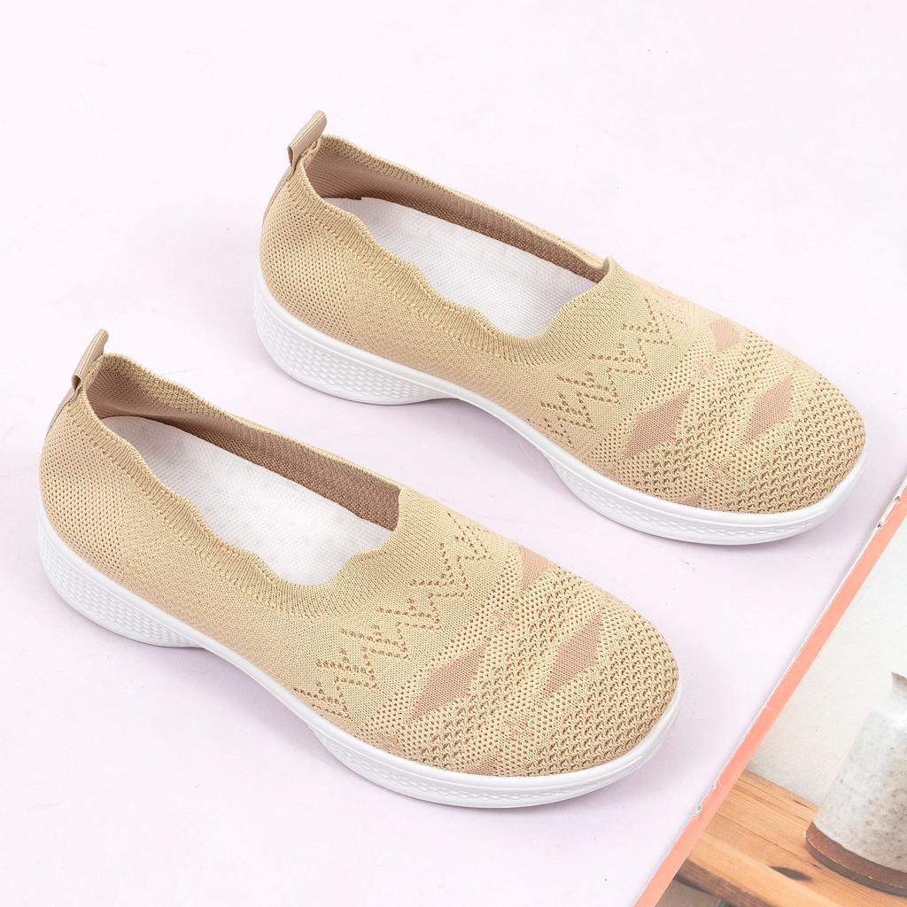 Permata Sepatu Slip On Flyknit QP-0713  Shoes Wanita Import  Fliknit Shoes