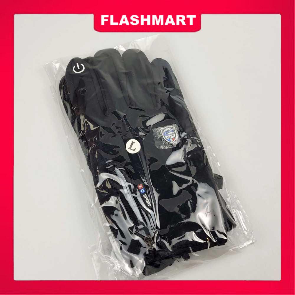 Murah Lebay Flashmart SPORT Sarung Tangan Racing Glove SBR Pad Waterproof Touchscreen Size L - OZ910