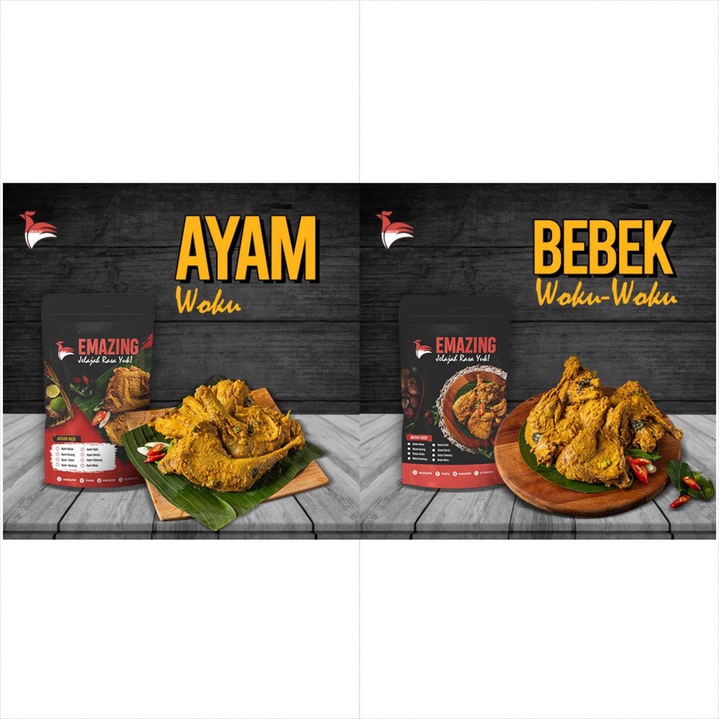 

FROZEN FOOD AYAM BEBEK KAMPUNG WOKU 1 EKOR BUMBU SIAP SAJI EMAZING