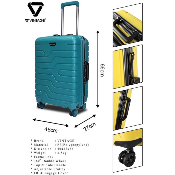 Vintage Polo Milano Koper Hardcase Pp Frame 24 Inch Free Cover 907