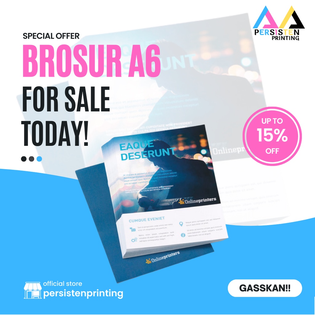 

Cetak Brosur A6 (1 Sisi ) 1 rim / 500 lbr | Art Paper 120 gr