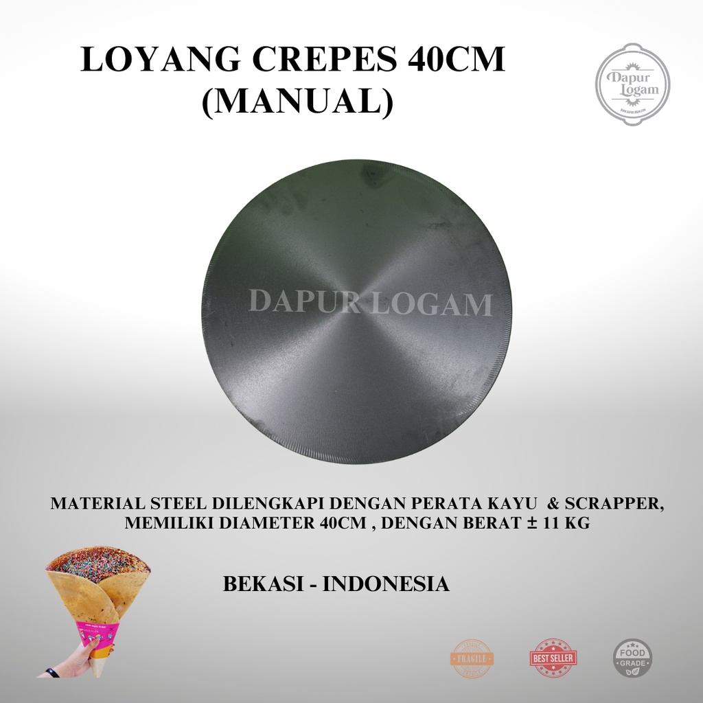 

LOYANG CREPES 40CM, MANUAL, BAJA, 11KG
