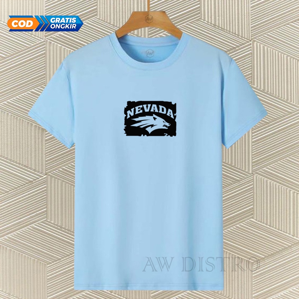 COD Baju Kaos Distro Nvd Text Hitam Premium Quality Lengan Pendek