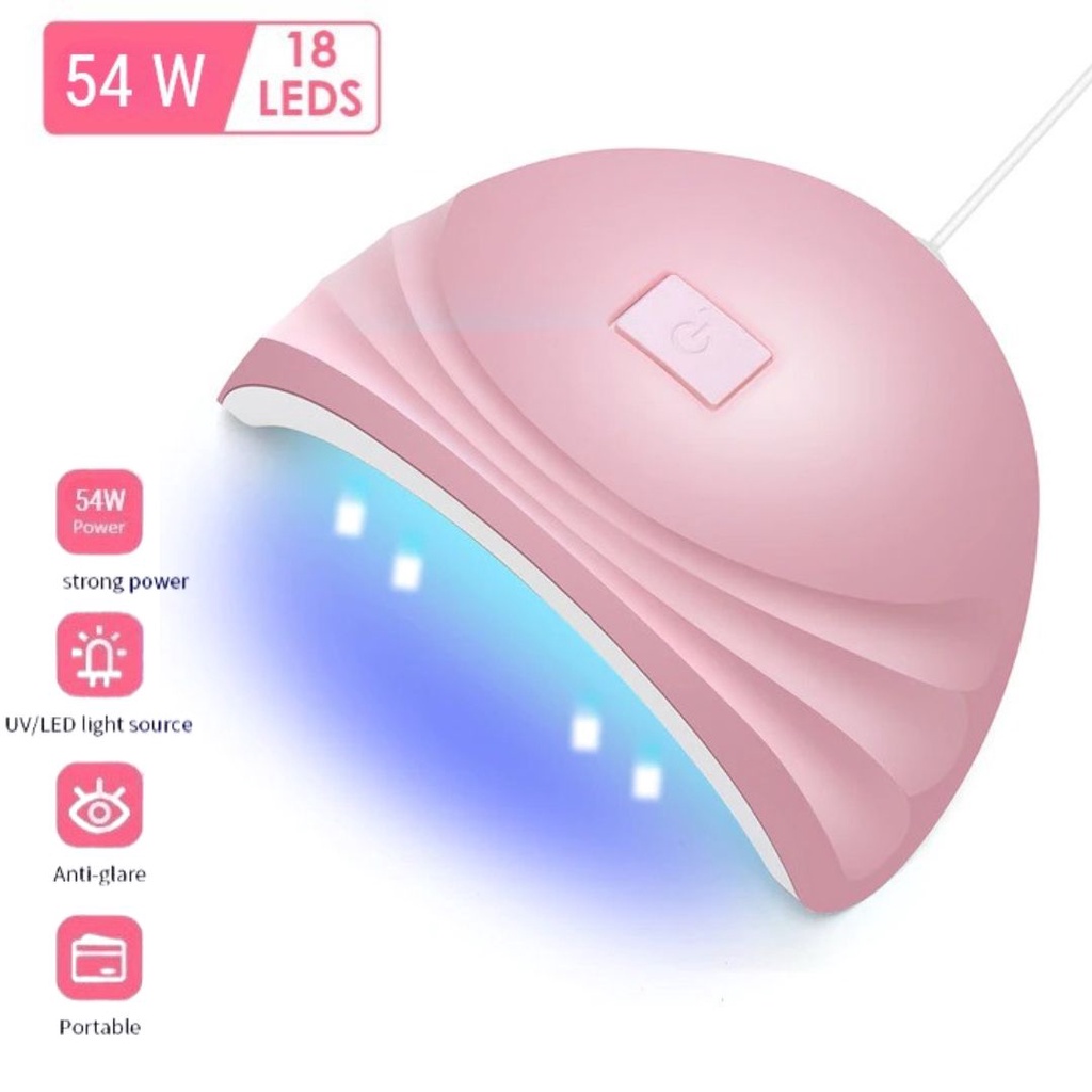 Pengering Kutek UV Lamp Nail Dryer USB Charge 54W - MINI-801 - 7CHR19PN Pink