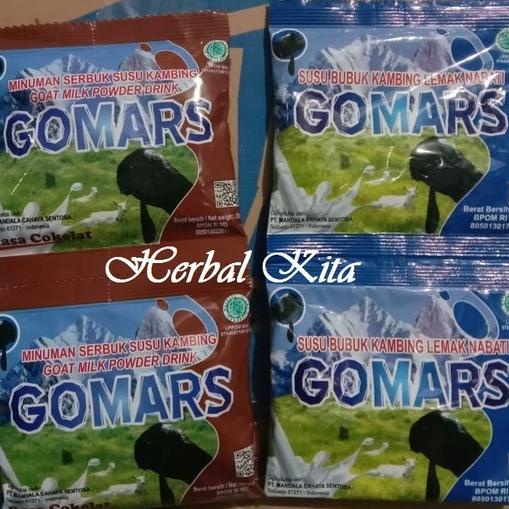 

⚡COD⚡ 1 pack susu sashet GOMARS COKLAT dan GOMARS PUTIH 200gram