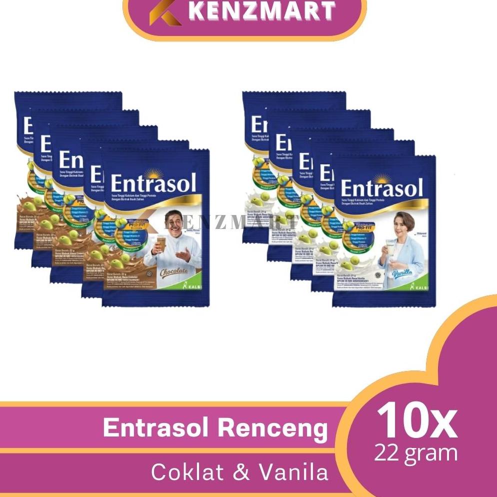 

❤[PROMO ⚡ALE!!!]❤ Entrasol Renceng isi 10 Sachet / Susu Bubuk Tinggi Kalsium Membantu Memelihara Kepadatan Tulang