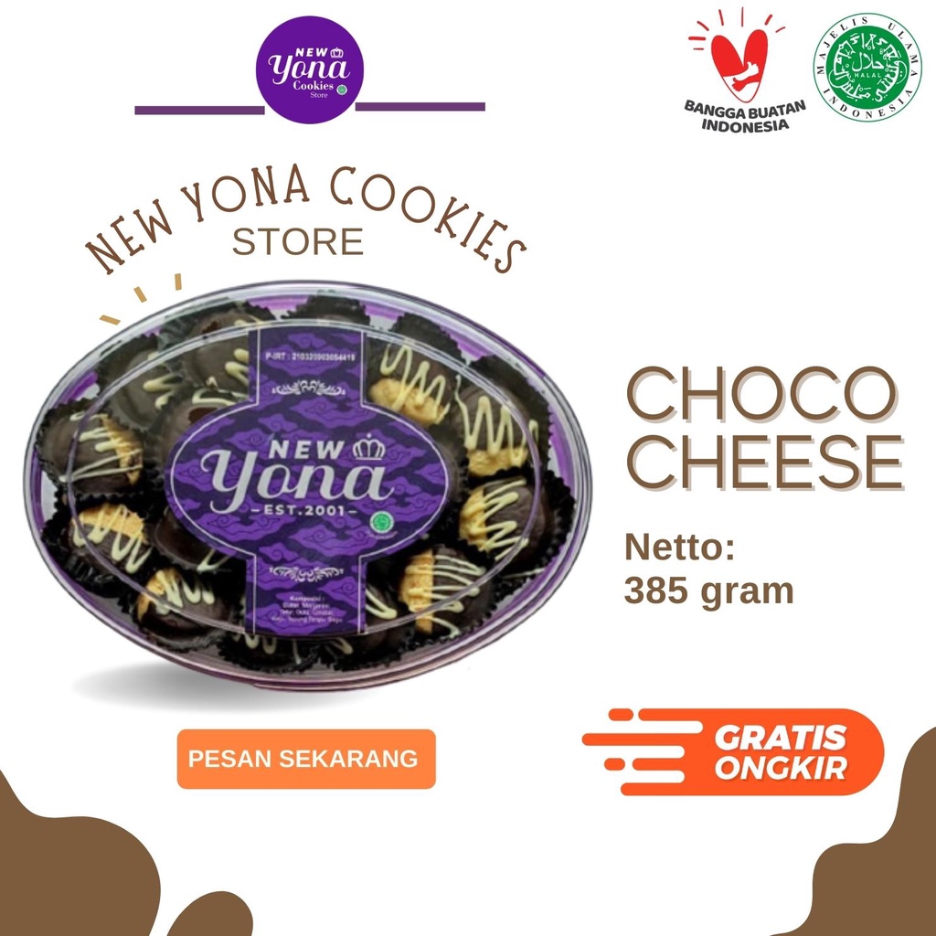 

Kue Kering Lebaran New Yona Cookies (CHOCO CHEESE)