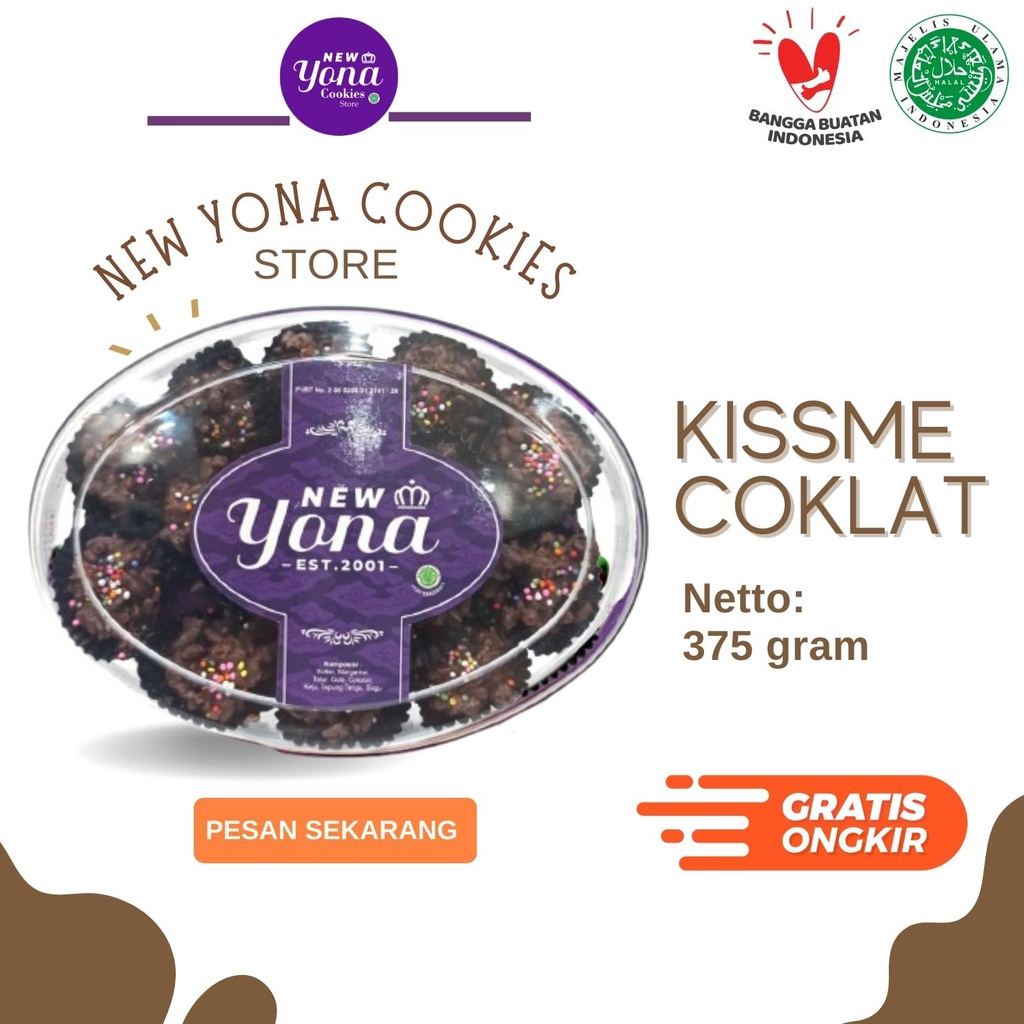 

Kue Kering Lebaran New Yona Cookies (KISME COKLAT)