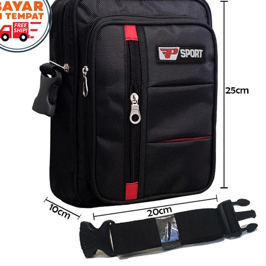 Produk Terbaik RAMADHAN SALE Tas Slempang SPORT Bahan Nylon Tas Selempang Pria S-300 Crossbody Bag 8
