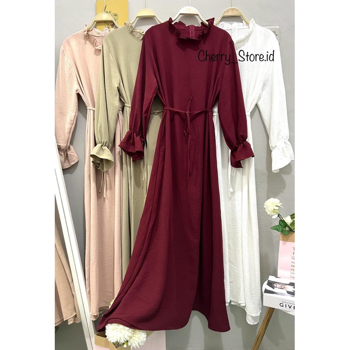 Cherry _ maxi dress rempel | gamis korean style | long tunik