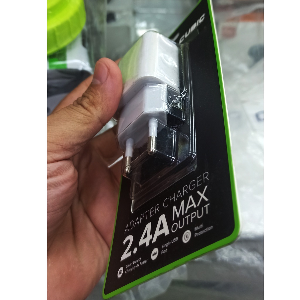 ADAPTOR CHARGER KEPALA CHARGER HIPPO CUBIC GEN 2 2.4 A SMART DETECTING CHARGING