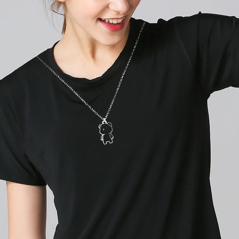 Kartun Kepribadian Kekerasan Beruang Punk Keren Kalung Hip Hop Paduan Liontin Aksesoris Untuk Priawanita