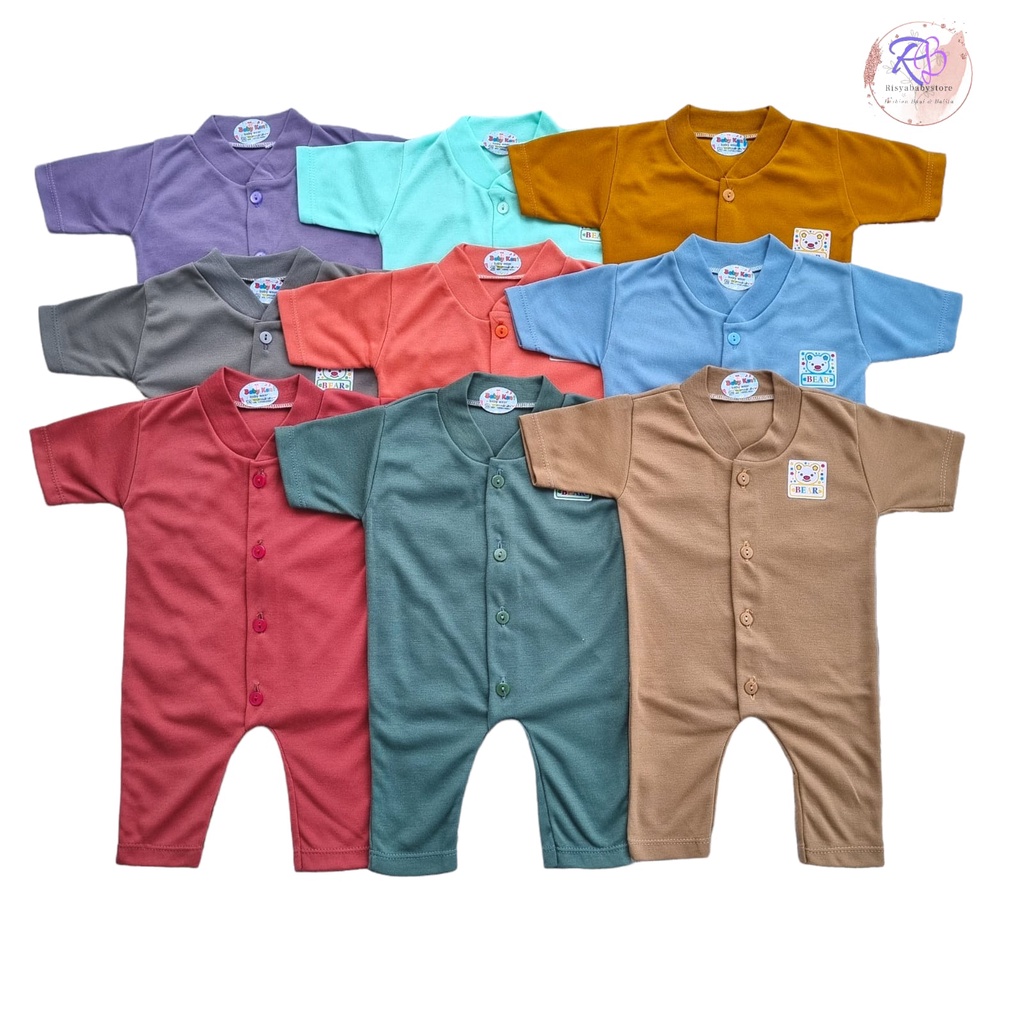 Hansop Bayi Unisex / jumper bayi variasi warna lengkap kualitas SNI harga murah / baju kodok / jumper pendek unisex cowok cewek