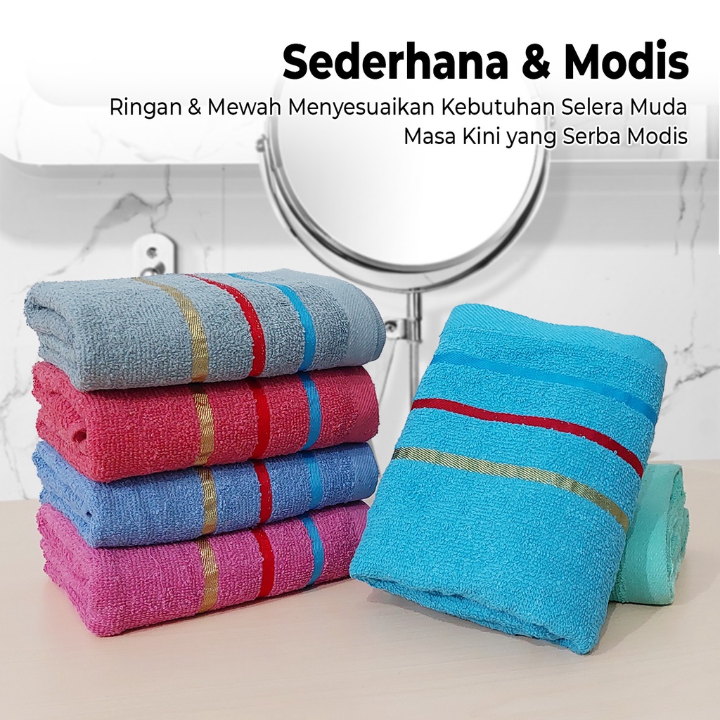 Handuk Mandi Dewasa / Handuk Mandi Dewasa Tebal Handuk Hotel Polos Abu Cotton 100% Uk 140X70cm  H12