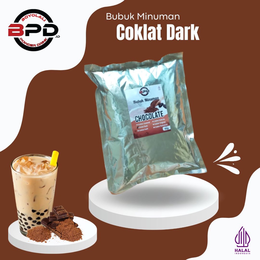 

BUBUK MINUMAN RASA COKLAT 1KG / SERBUK MINUMAN RASA COKLAT DARK / BUBUK MINUMAN ANEKA RASA / BUBUK MINUMAN KEKINIAN