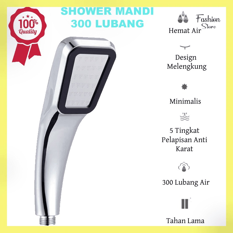 FS- KEPALA SHOWER MANDI 300 LUBANG TEKANAN TINGGI / PANCURAN AERATOR HEAD FILTER SELANG