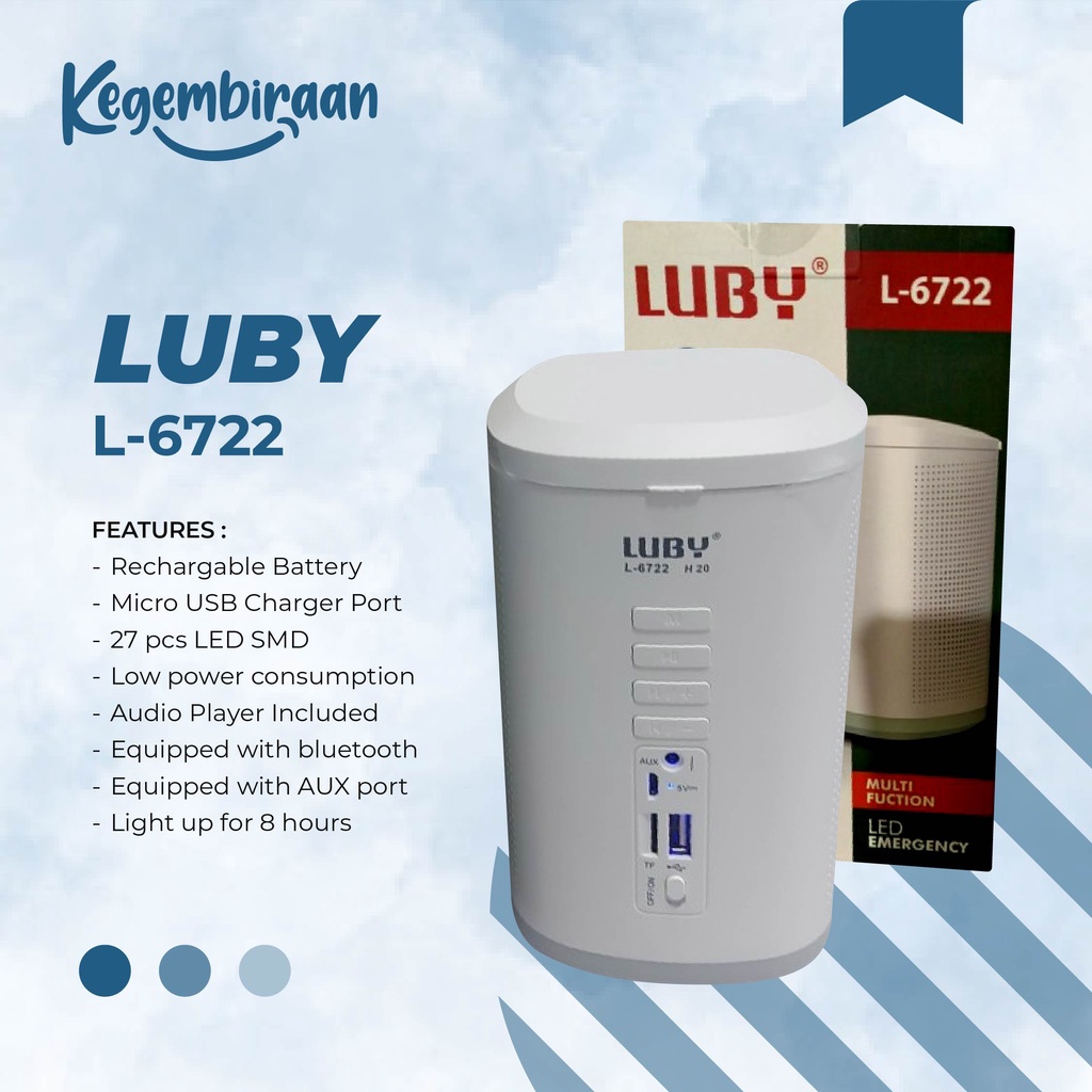 LUBY L-6722 Multi Fuction Led Emergency Audio Player