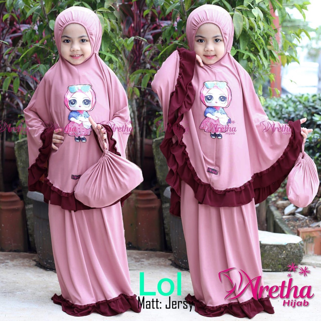 MUKENA ANAK JERSEY AZKIA ZAHRA ORIGINAL ARETHA